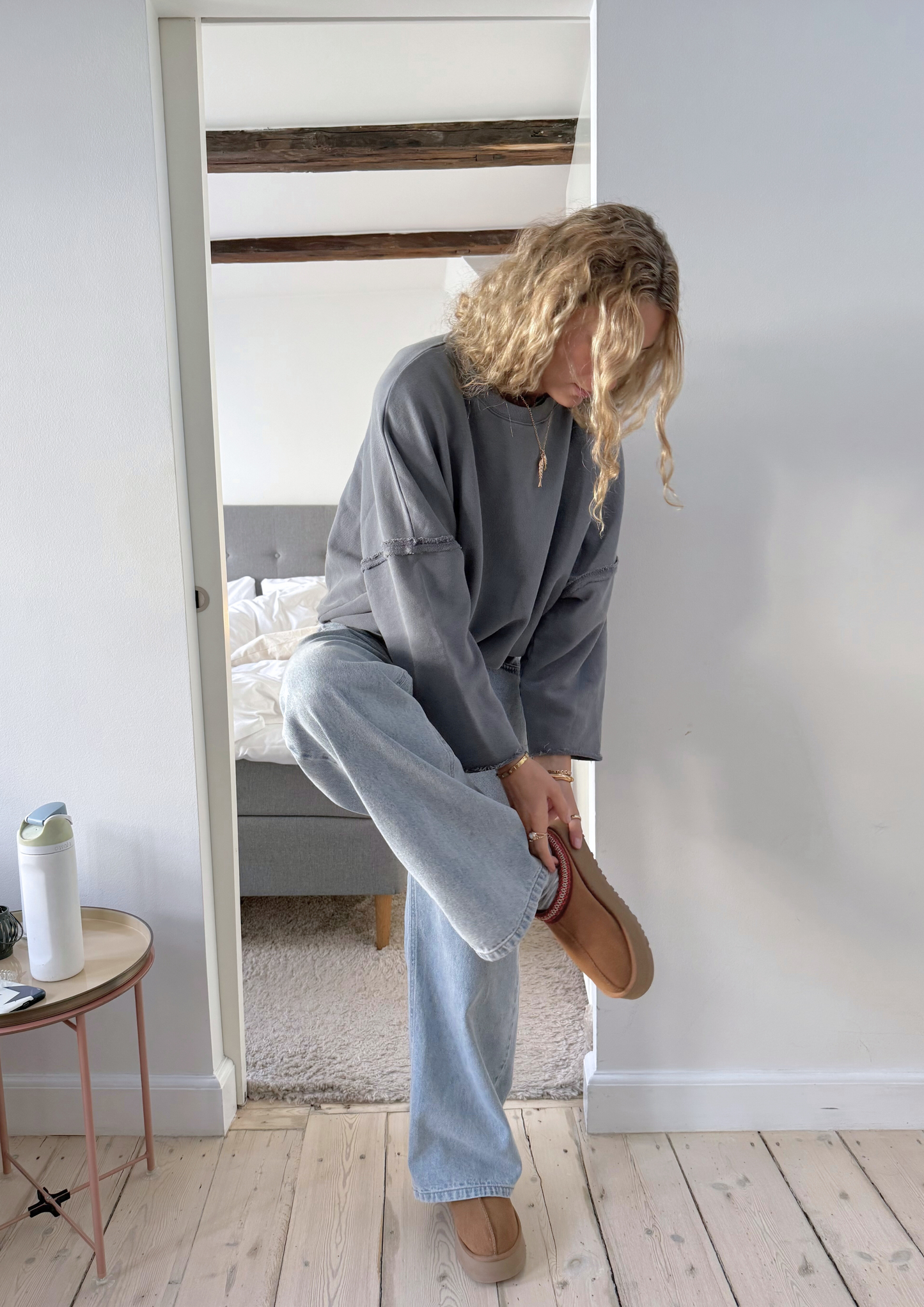 Pull en maille Edie uni bleu marine