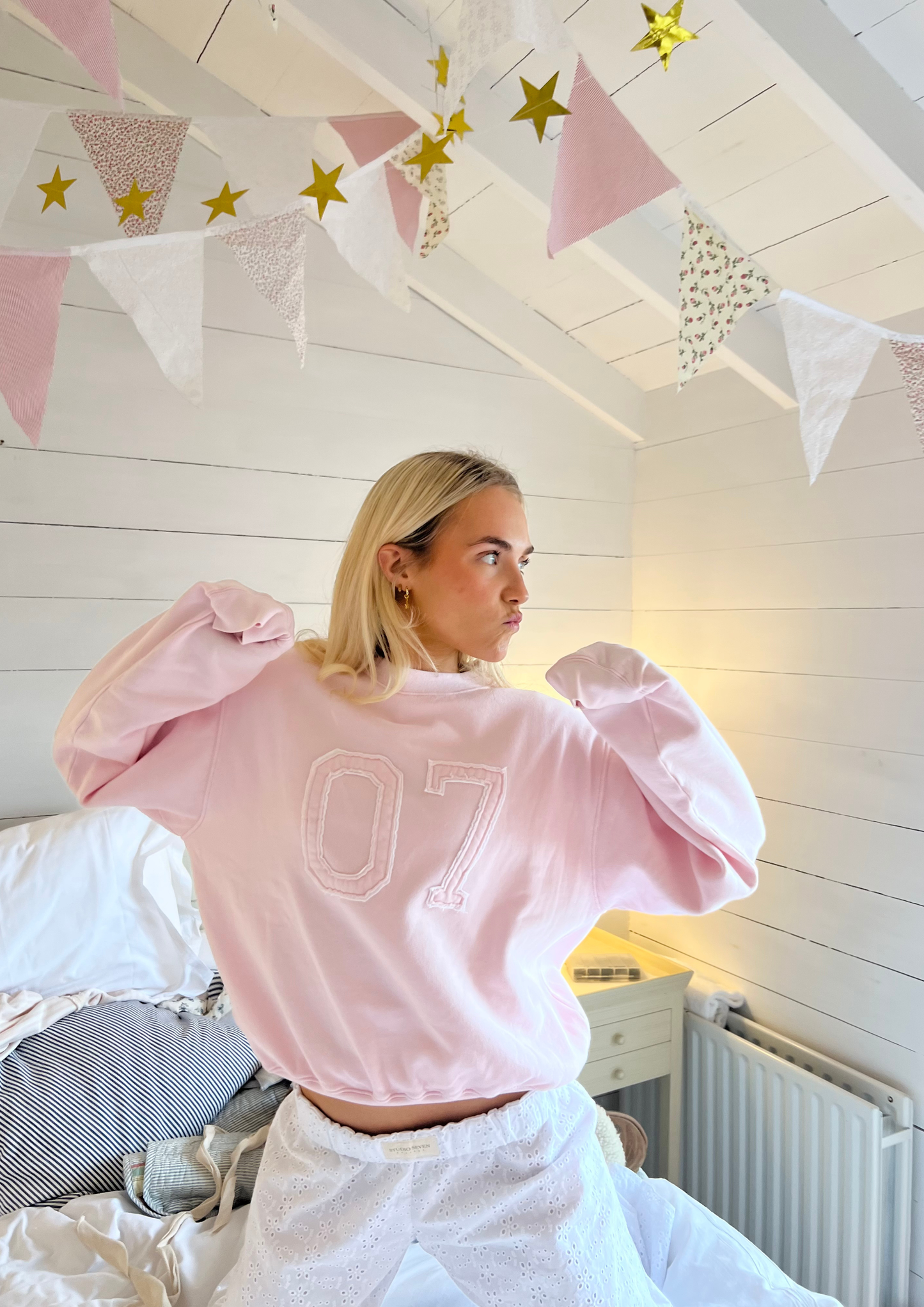 Chandail Georgia rose poudré