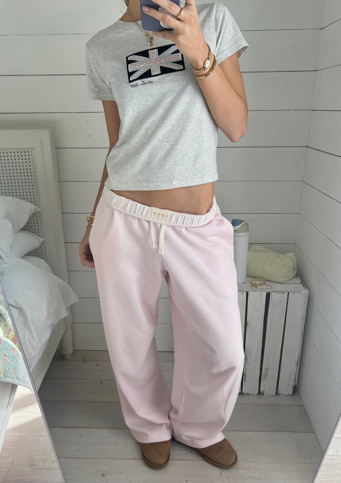 Joggers Georgia rose poudré