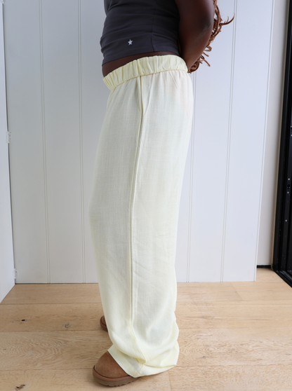 Pantalon Sophia Jaune pâle