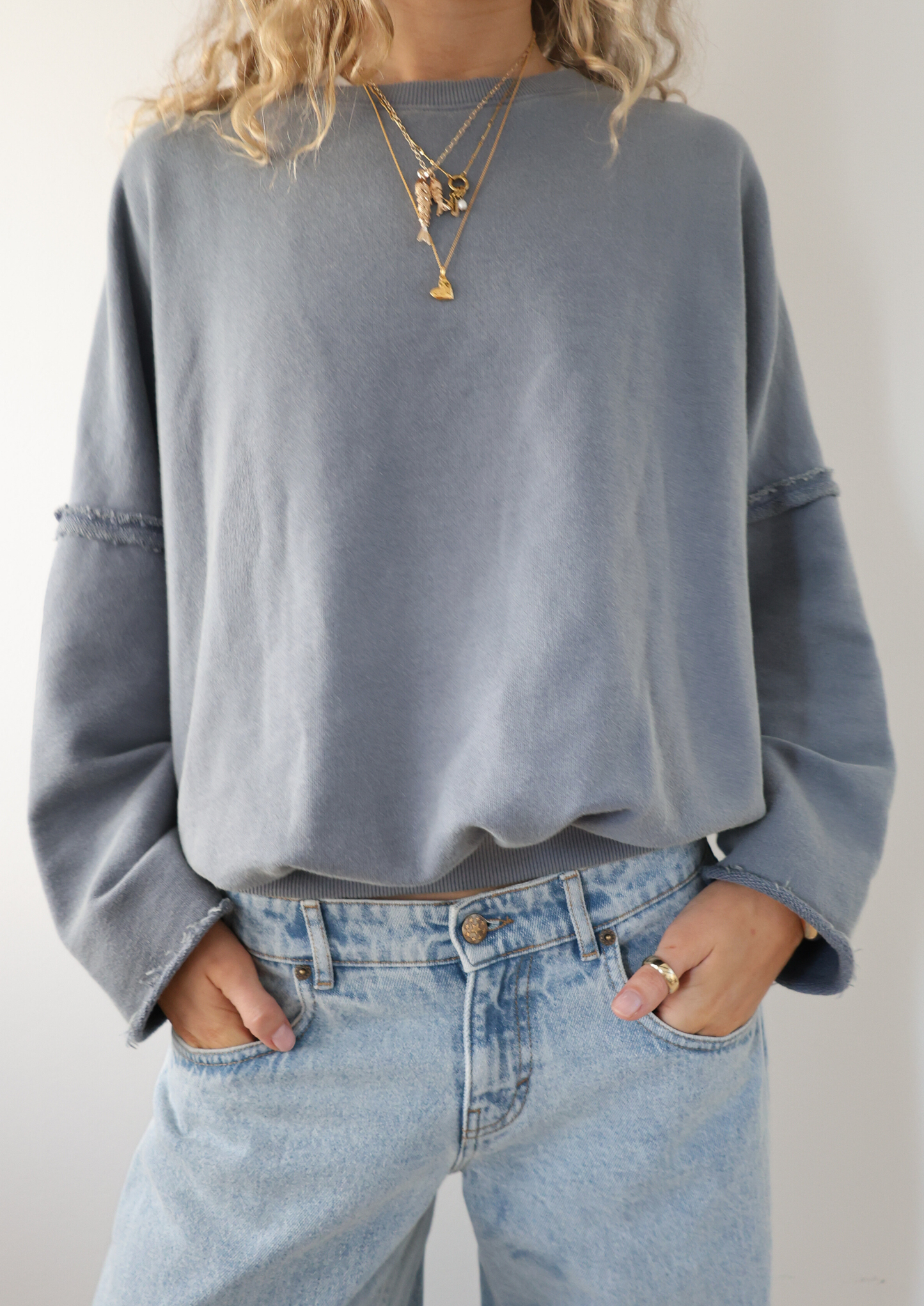 Pull en maille Edie uni bleu marine