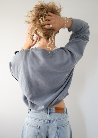 Pull en maille Edie uni bleu marine