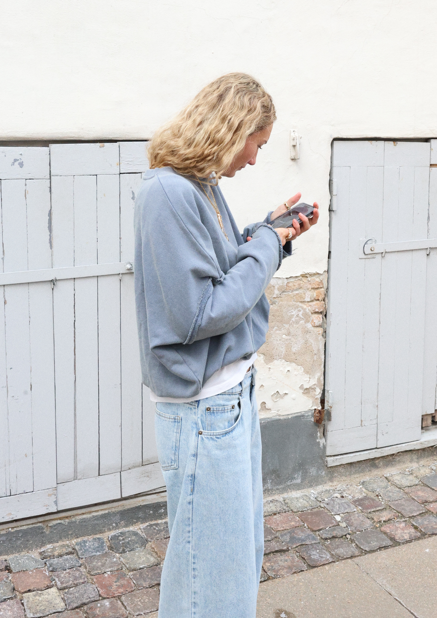 Pull en maille Edie uni bleu marine