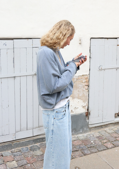 Pull en maille Edie uni bleu marine