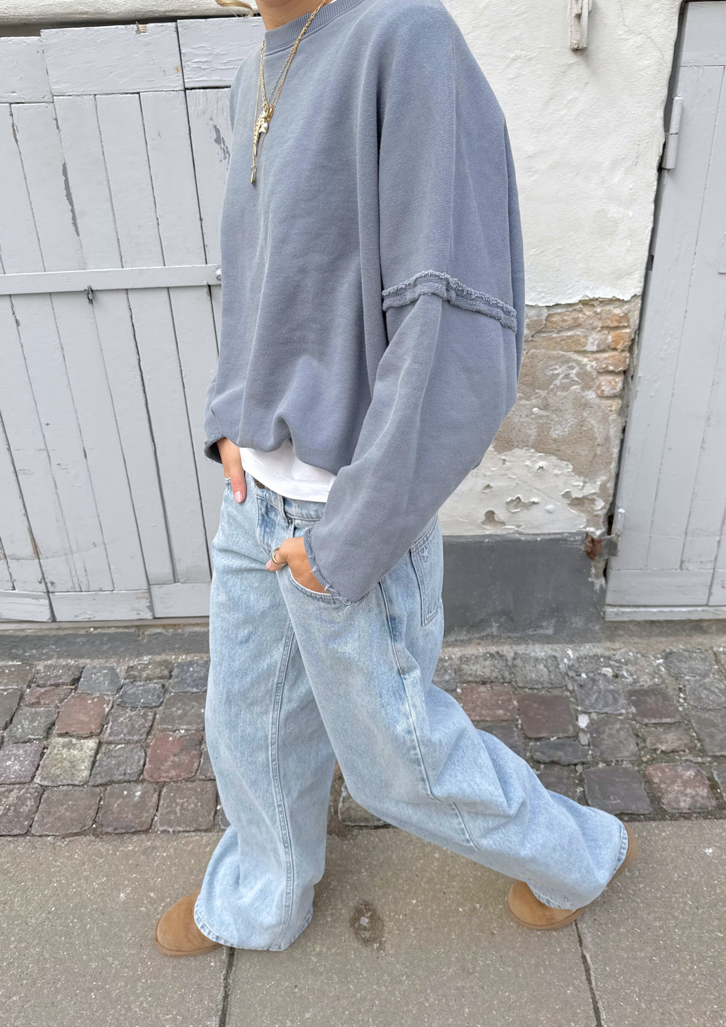 Pull en maille Edie uni bleu marine