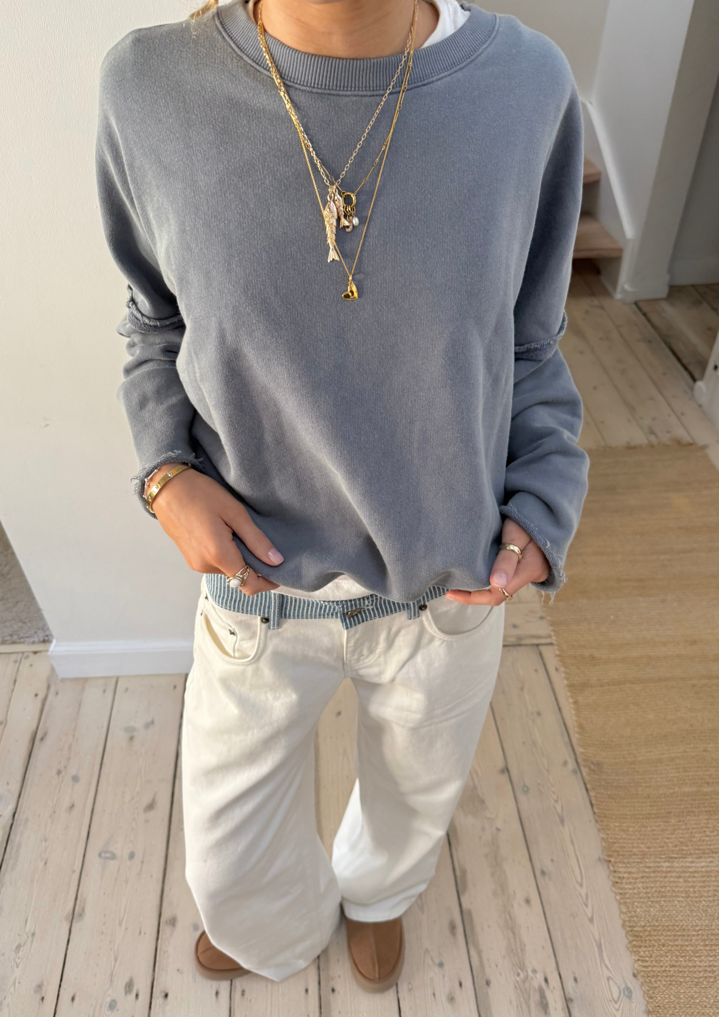 Pull en maille Edie uni bleu marine