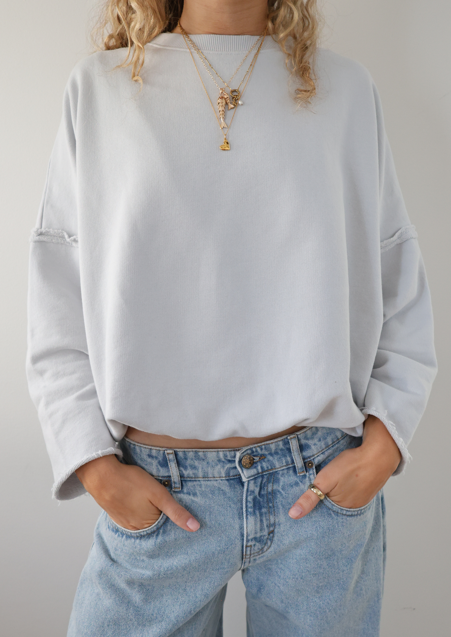 Pull Edie Beach Bleu Clair
